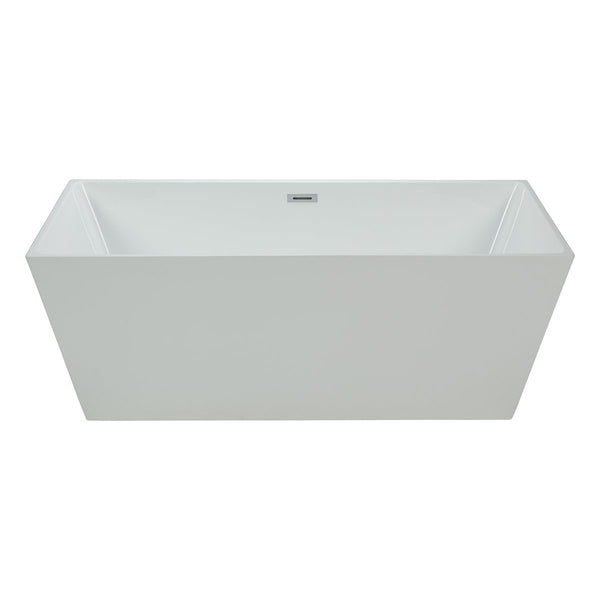 Thin Edges Square Freestanding Bathtub 66''