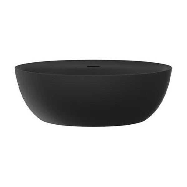 74'' matte black freestanding bathtub