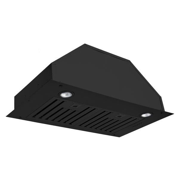 Built in stainless steel matte black finish range hood 650Cfm