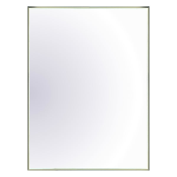 24’’X32’’ brushed brass (gold) framed rectangular mirror with LED lights