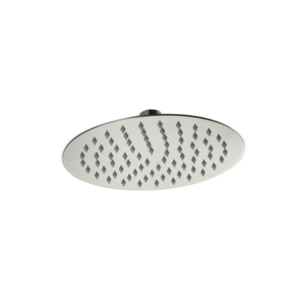 12" Brushed nickel round rain shower head